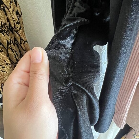 Princess Polly Embers Black Velvet Mini Ruched Bodycon Dress US 2​​​​​​​​​ - Picture 8 of 8